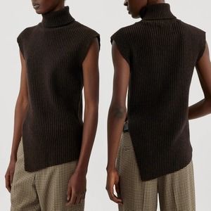 Holzweiler Rib Knit Wool Turtleneck Vest Sweater - Med - NWT